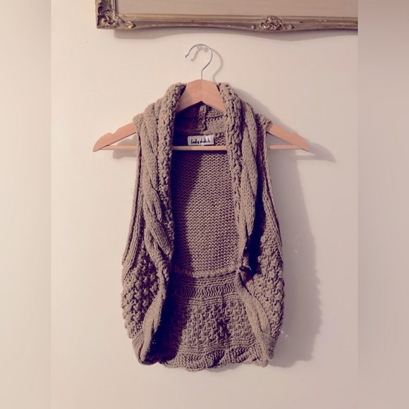 Lady Dutch High Society Vintage Brown Knit Vest Size Medium - Picture 2 of 5